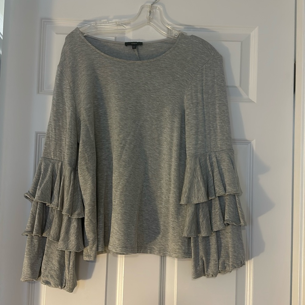 Drew, ruffle sleeved sweater